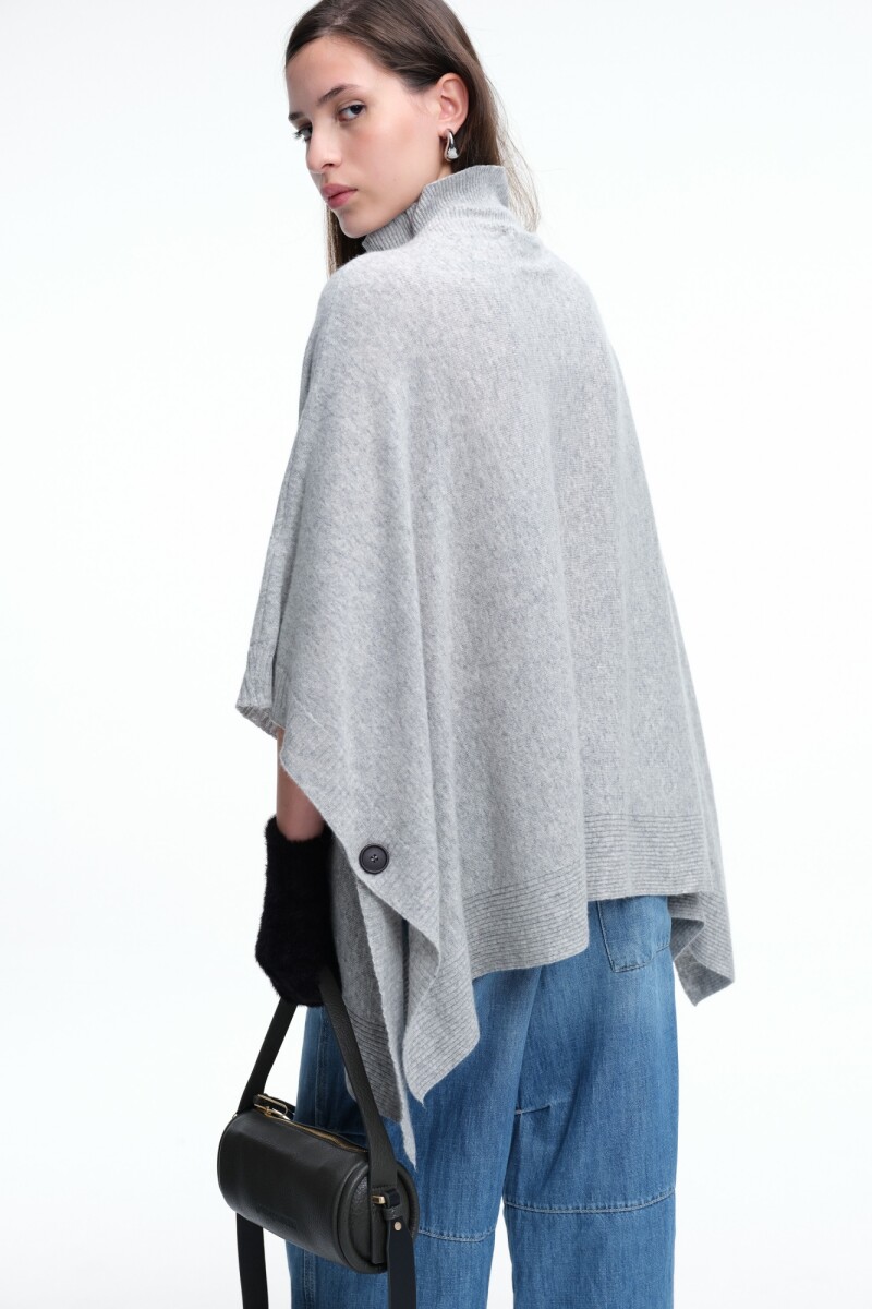 PONCHO TEJIDO Gris