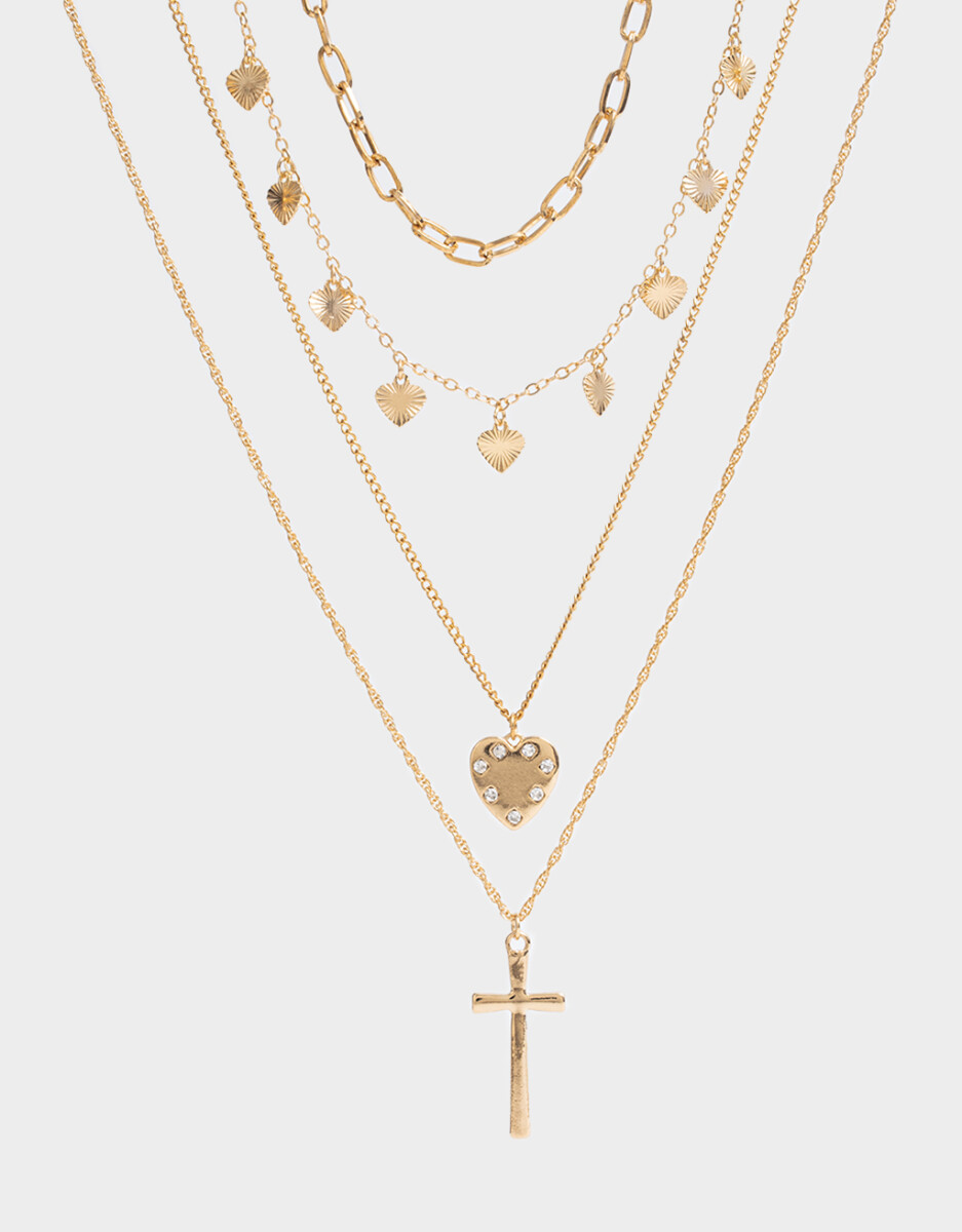 Collares Cortos 4 Mix Cadenas 