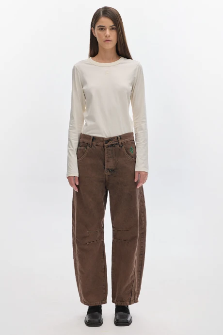 Jean Barrel Washed Brown