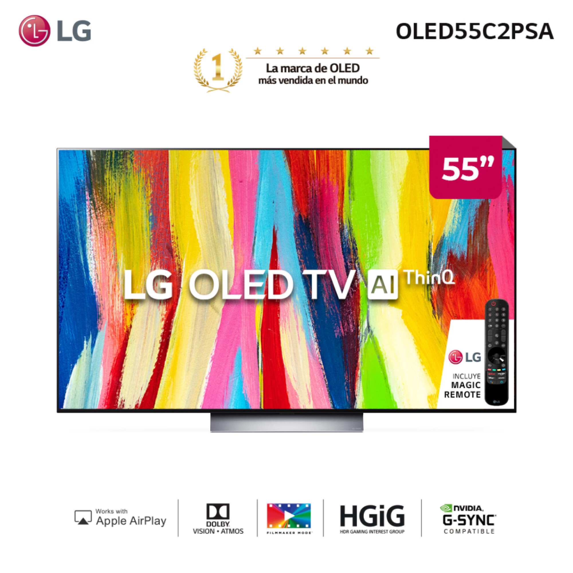 Smart TV LG OLED 4K 55 OLED55C2PSA AI — MultiAhorro Hogar