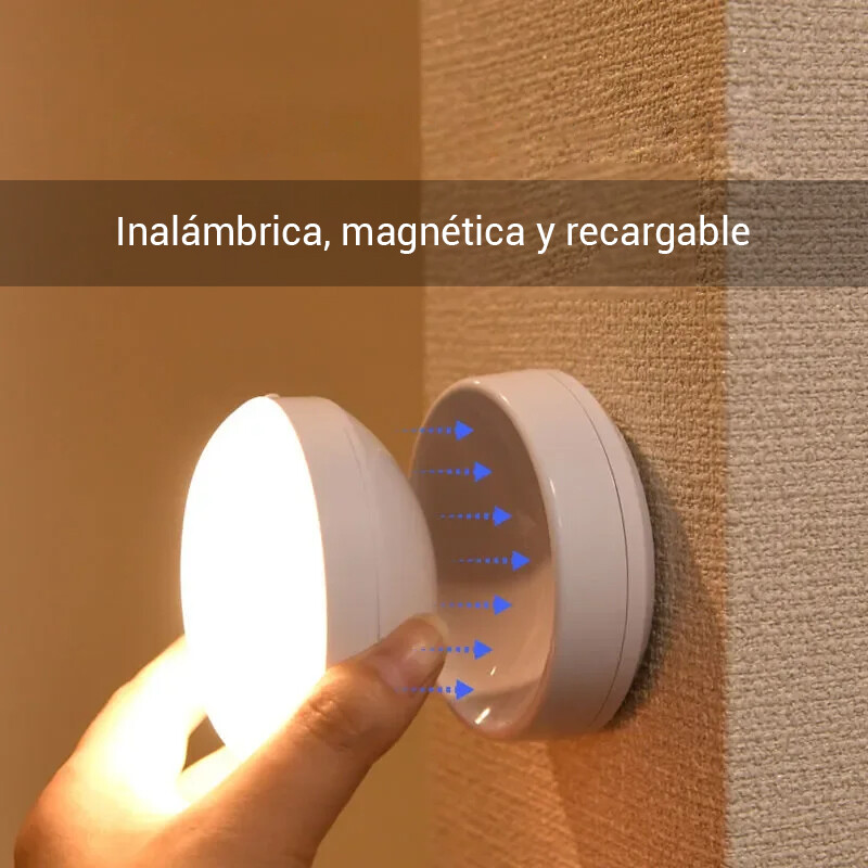 ARTEFACTO DE PARED LED MAGNETICO CON SENSOR DE MOVIMIENTO LAZZARO - LUZ CALIDA Luminaria LED Lazzaro Magnética con Sensor de Movimiento