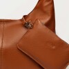 Cartera al hombro Juana en Cuero Graneado Marron
