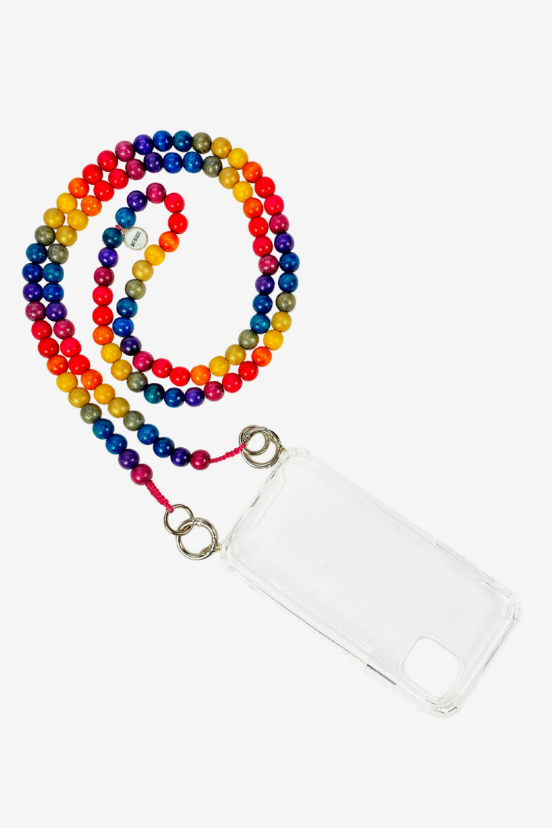 Mobilechain made of wood Multicolor