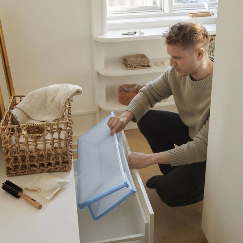 Baño Stokke Flexibath Plegable Transparente y Azul
