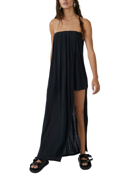 SUMMER FLING SOLID ROMPER Negro