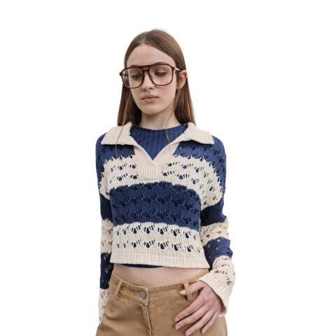 SWEATER PAUSA XS-XL AZUL MARIN