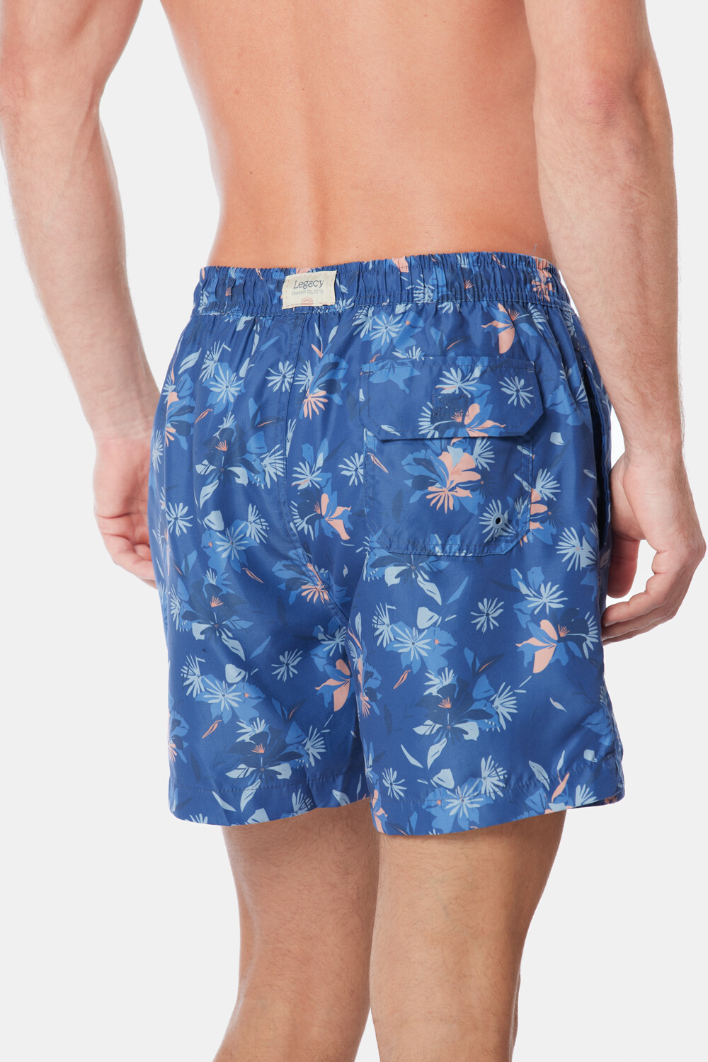 SHORT DE BAÑO ESTAMPADO Azul