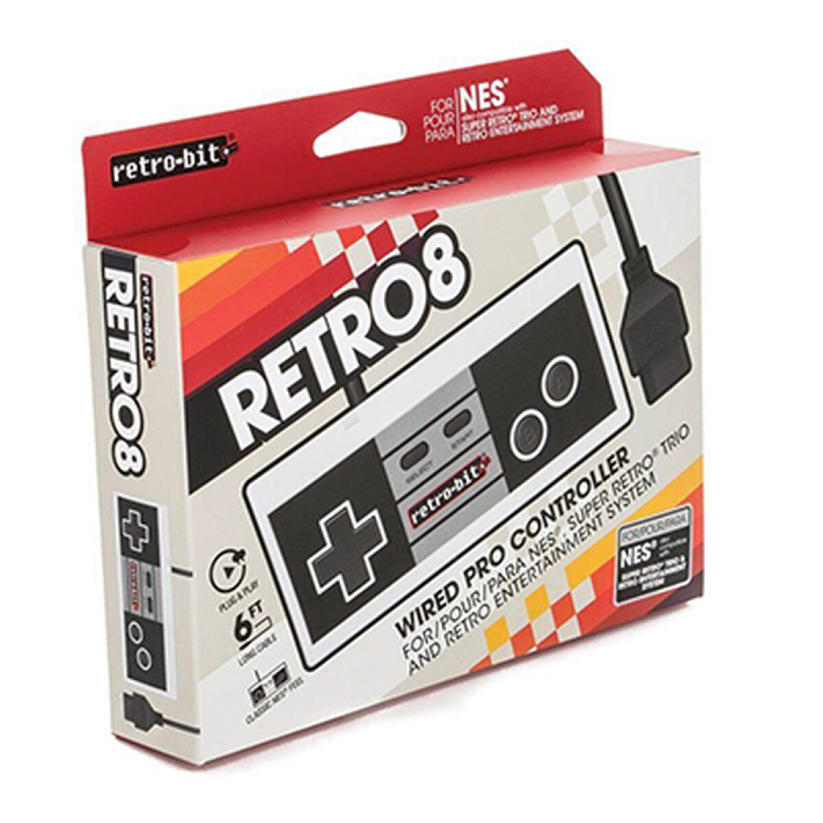 Control Retro Bit - Retro 8 - Modelo Nes 