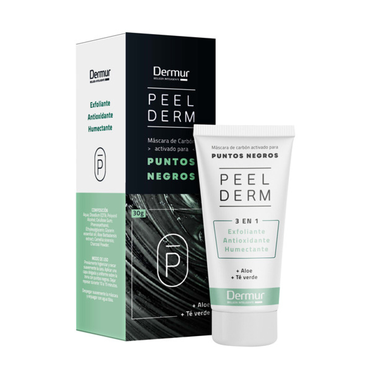 DERMUR PEEL DERM MASCARA DE CARBON ACTIVADO PARA PUNTOS NEGROS. 