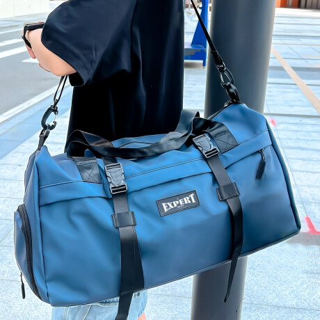 Bolso De Viaje Expert Deportivo Grande Impermeable Azul