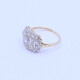 Anillo oro 18k antiguo con brillante y diamantes. Anillo oro 18k antiguo con brillante y diamantes.