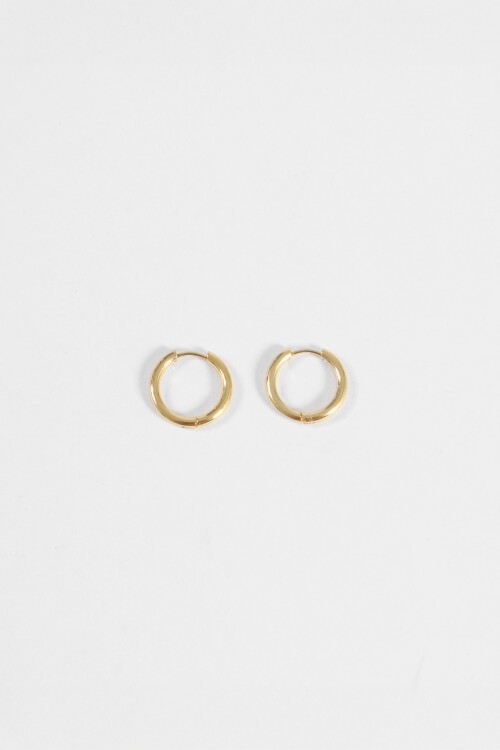 Aros acero small dorado