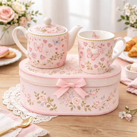 Tetera y Mug de Cerámica – Set de Té para Uno Tetera y Mug de Cerámica – Set de Té para Uno