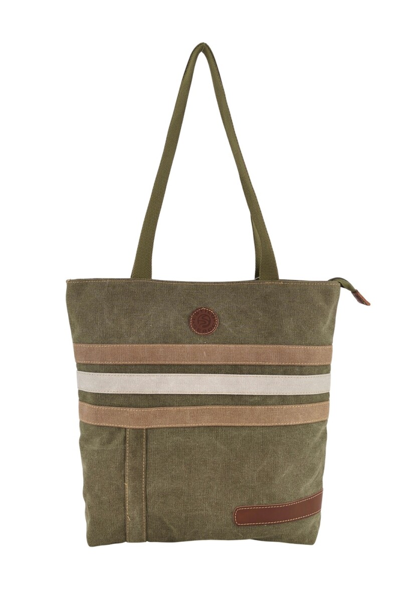 Bolso Tote de Lona Casual Verde