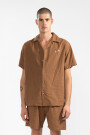 FLORAL CAMP-COLLAR BOXY SHIRT Clay