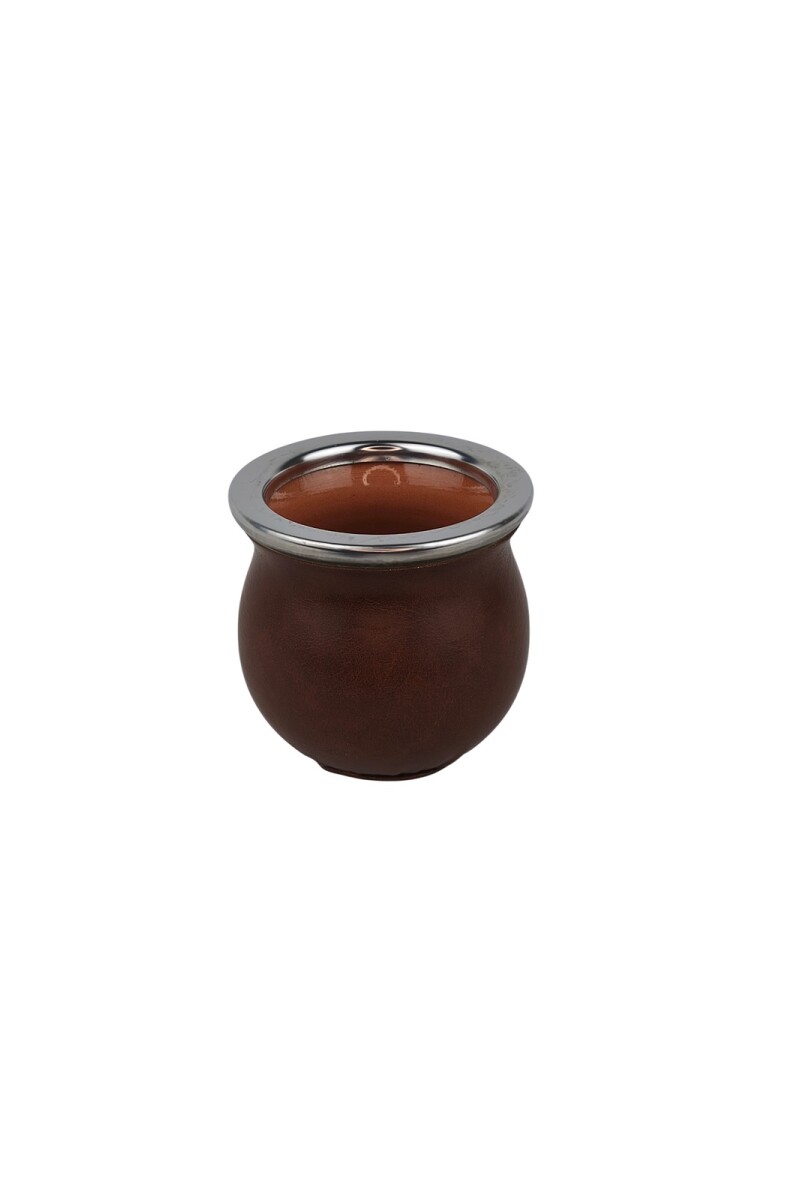 Mate ceramica forrado chico Marron