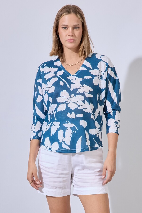 Blusa Tejido Printed PETROLEO