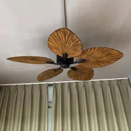 Ventilador De Techo 5 Aspas Símil Madera Bambú Hoja De Palma Ventilador De Techo 5 Aspas Símil Madera Bambú Hoja De Palma
