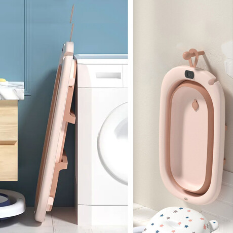 Set x 3 Bañito Bebé Plegable Control De Temperatura Rosa