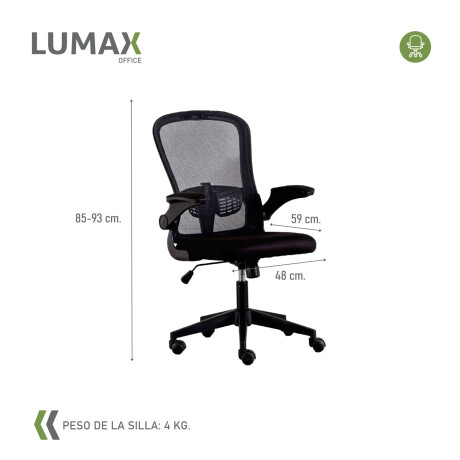 Silla Oficina Weir Ergonómica Giratoria para Escritorio Negro