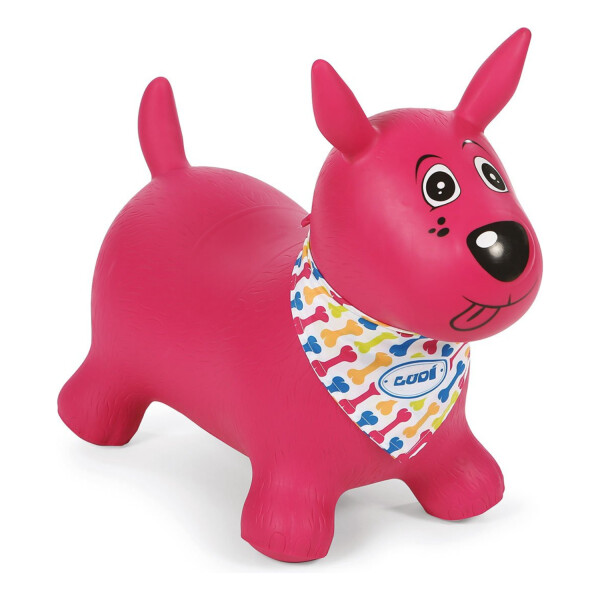 Juguete Perro Saltarín Inflable Infantil Burrito Goma Ludi Variante Color Rosa