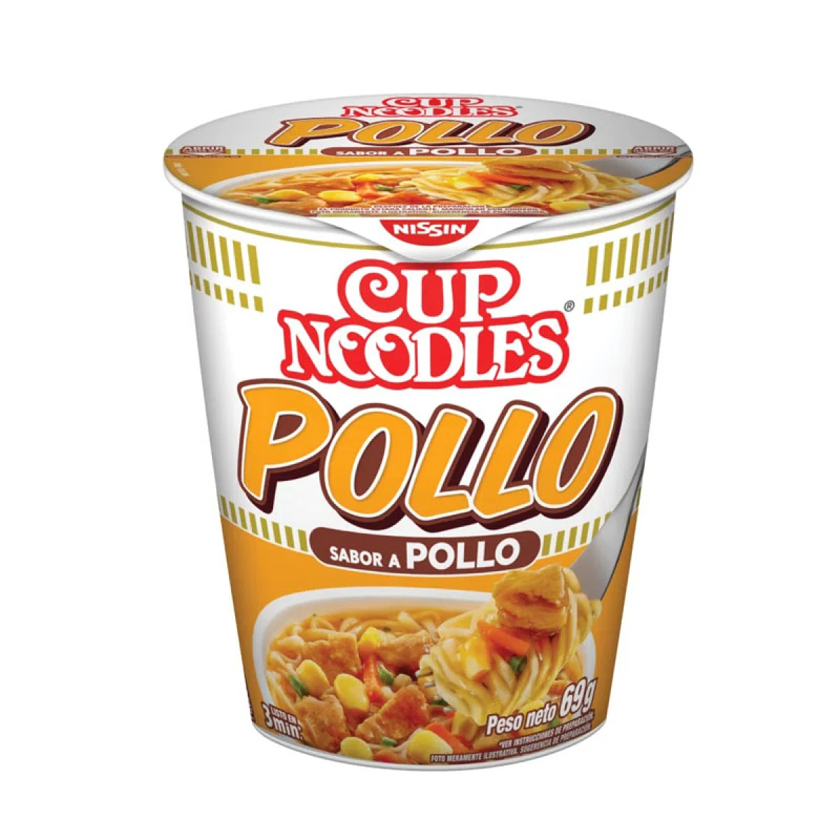 Fideos en Vaso NISSIN CUP NOODLES 68 Grs - Pollo 