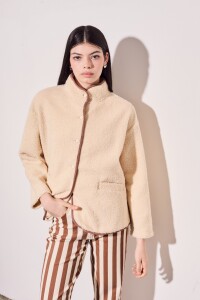 Campera Corderito Vegano Nácar