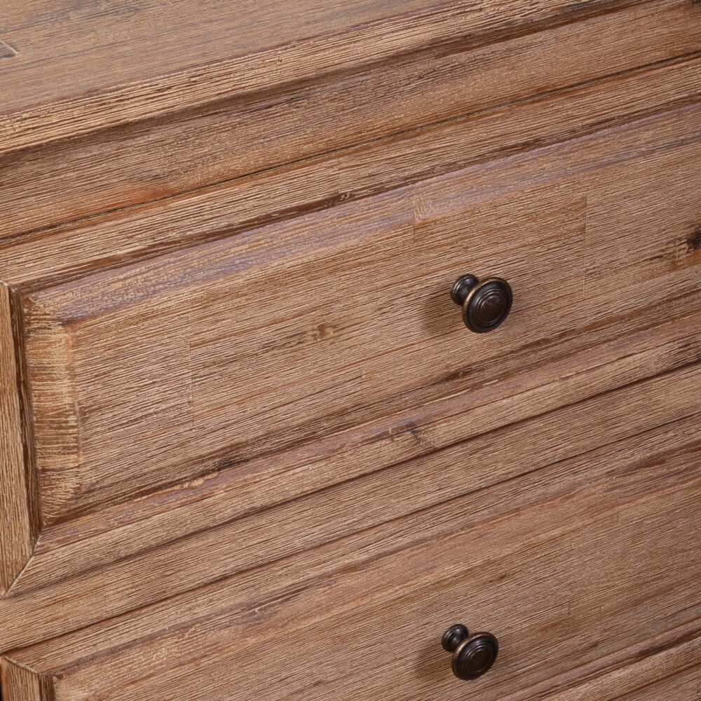 CÓMODA 6 CAJONES MADERA-ACACIA NATURAL-BEIGE WESTPORT