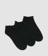 Pack x3 plantinas volado y lurex Negro