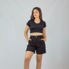 Short Dama Lino Slowly Black