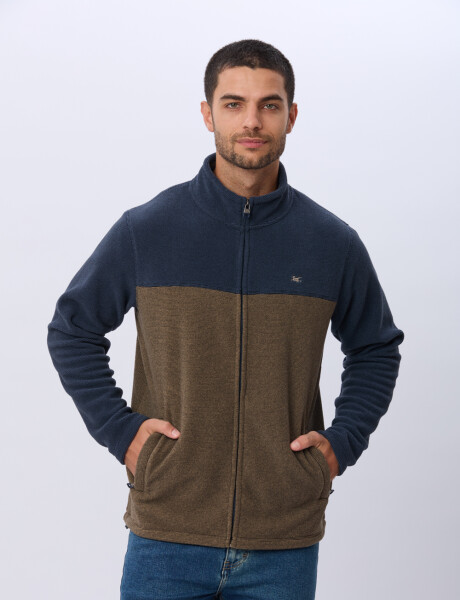 CAMPERA POLAR BICOLOR Beige