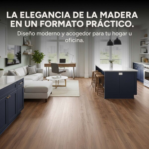 Piso Vinílico Autoadhesivo Piso Flotante Símil Madera x 1m2 Color Marrón