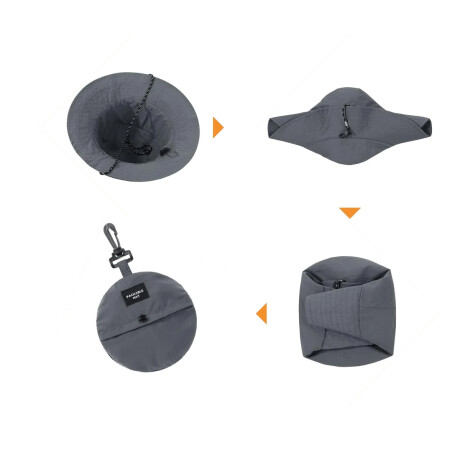 Sombrero plegable con correa ajustable y bolsa desmontable Rojo