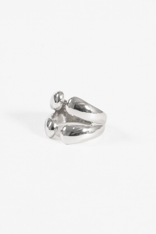 Anillo bold plateado