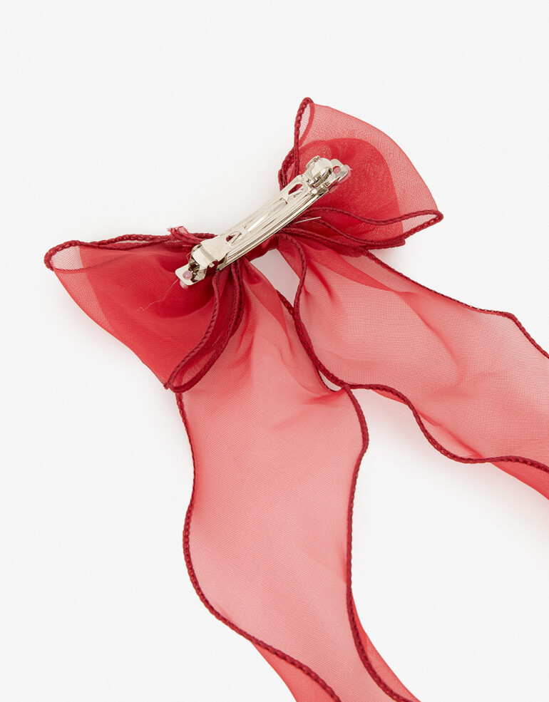 Hebillas Francesas Moño Hebilla Francesa Moño Textil - Rojo Medio