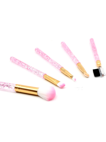 BROCHAS Y PINCELES SET X5 ROSADO