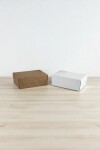 Pack x 20 unid - caja 03 eco 8x12x4,5 cm. REVERSIBLE BLANCO MADERA