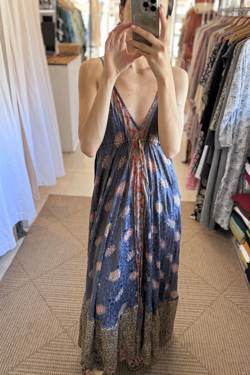 Vestido de seda Vida - Tonos lilas 