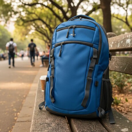 Mochila Arye Colonia 35 Litros con Portanotebook Azul