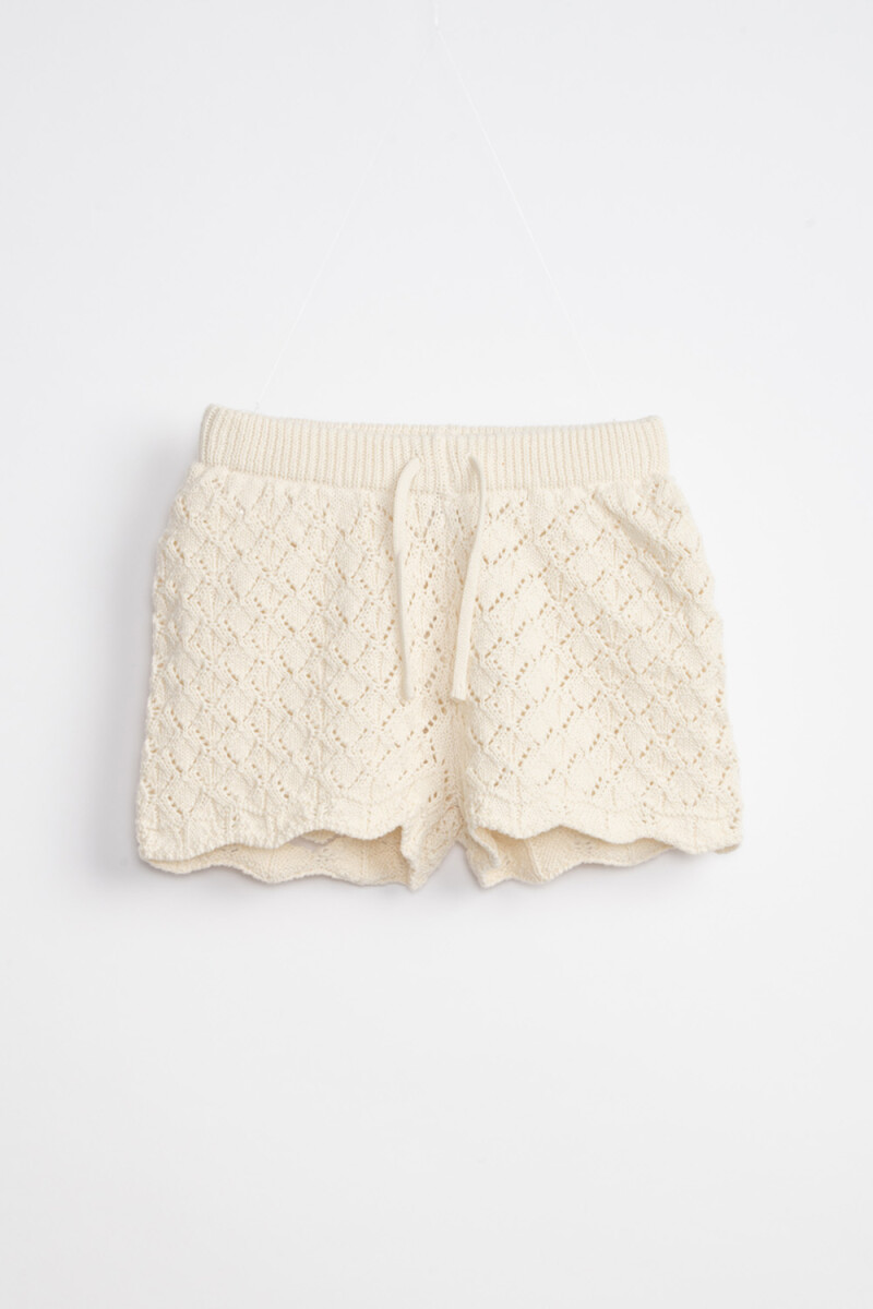 Short punto tejido Crudo