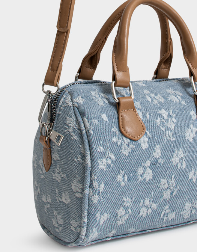 Bowling Cartera Bowling De Denim - Azul Gastado