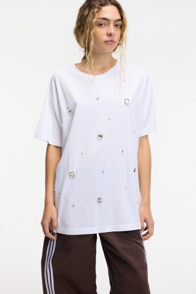 CAMISETA CON BRILL Blanco