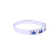 Anillo oro 18 k blanco con zafiros azules y brillantes. Anillo oro 18 k blanco con zafiros azules y brillantes.