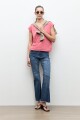 Remera con vainillas rosado