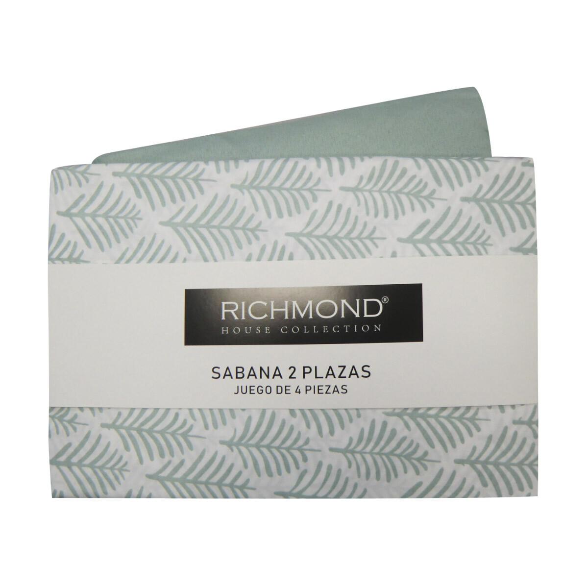 Juego Sábanas 2 Plazas Richmond House Estampadas 100% Microfibra - 306-2 ESPIGA JADE 