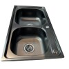 Pileta Doble cocina negra acero inox. 78x43x19 cm Pileta Doble Cocina Negra Acero Inox. 78x43x19 Cm