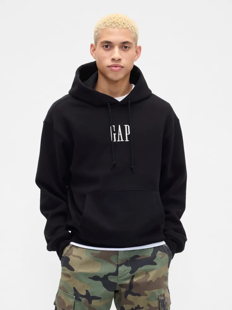 Canguro Logo Gap Oversized Hombre - True Black V2 