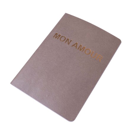 LIBRETA 60 HOJAS PAPEL MARRON MON AMOUR