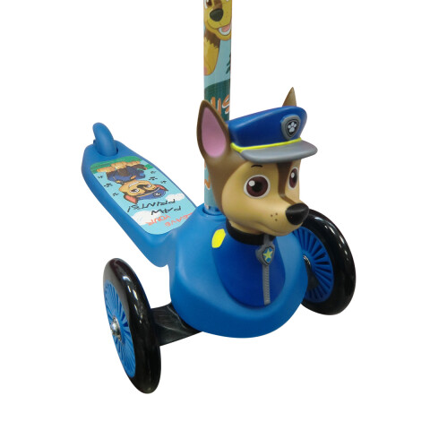 Monopatín Infantil 3d Paw Patrol Con 3 Ruedas Oficial CELESTE
