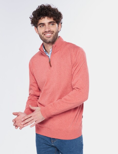 BUZO TEJIDO DE ALGODÓN Coral